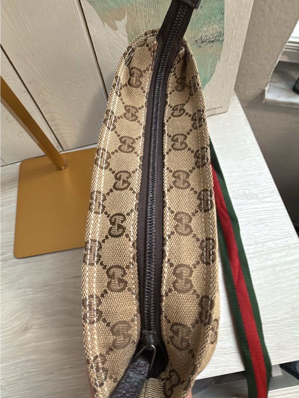 Vintage 2010 GUCCI GG canvas messenger shoulder bag nice condition - Picture 8 of 15